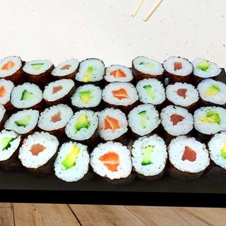 ASSORTED VEGGIE HOSOMAKI ROLLS-24PCS