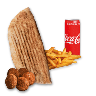 Rollo Wegetariańskie (średnie), frytki, Coca Cola 0.33l