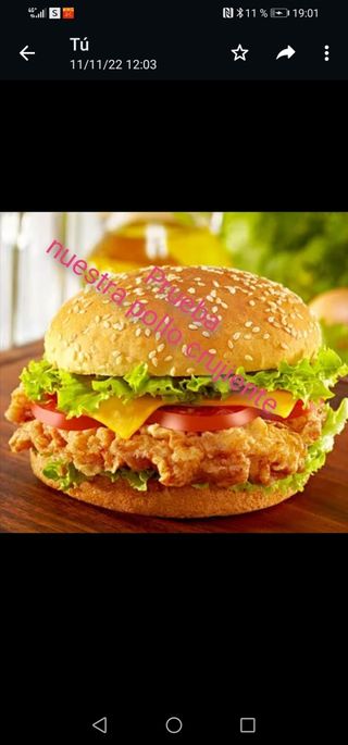 Hamburguesa De Pollo Crujiente