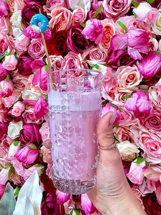 Pink chai latte