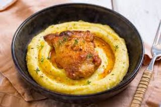 Pollo con purè e tartufo