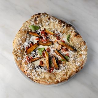 Pizza Norma sin Norma (con berenjenas)