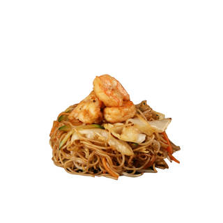 58. Spaghetti di riso con gamberi