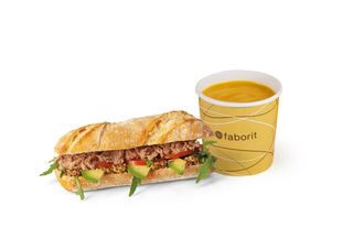 MENU BALANCE PANINO ATUN, MOSTAZA Y AGUACATE