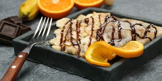 Clatite cu ciocolata si banane