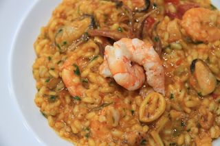 Risotto Camarão e Amêijoa
