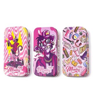 Caja metálica / Cenicero portátil CAJA ROSA - Monkey King (DISEÑO AL AZAR)