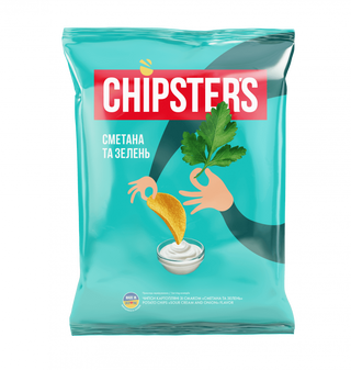 CHIPSTERS o smaku śmietany z ziołami 60g