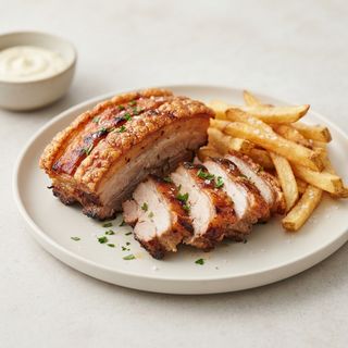 Mixed Pork and Chips (1/2 Pork + 2 Chips)