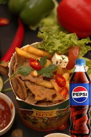 Lunch box duży+Pepsi 0,5 l