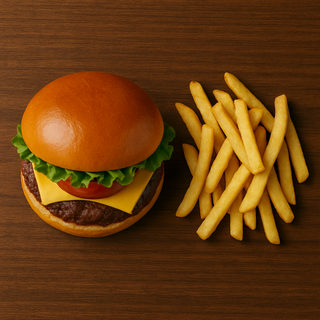  Hamburguesa mexicana + patatas fritas