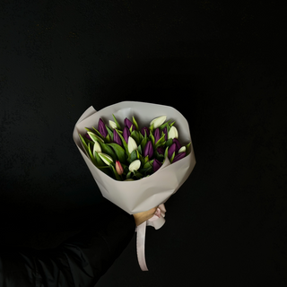 Букет з 25-ти голландських тюльпанів мікс