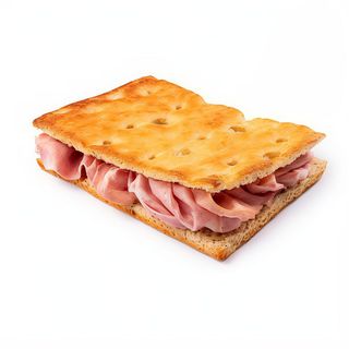 Pizza Focaccia Con Jamón York