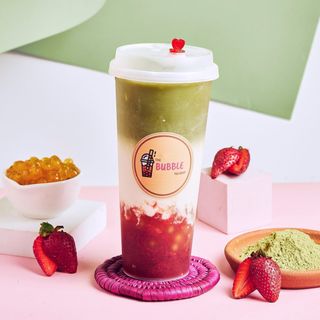 Strawberry Matcha Milk Tea