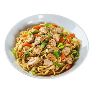 Tallarines con pollo