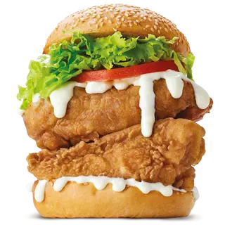 Double Chicken Burger with Cheese