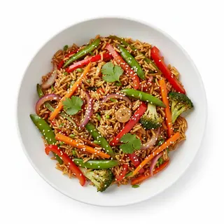 Wok De Arroz Con Verduras