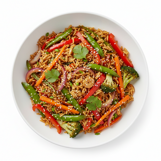 Wok De Arroz Con Verduras