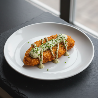 Șniţel de pui în fulgi de porumb