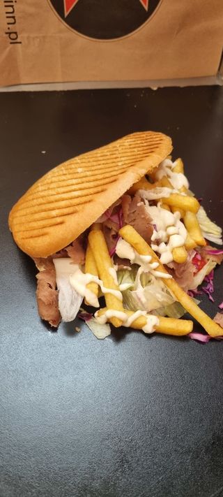 Gruby z frytkami Mega