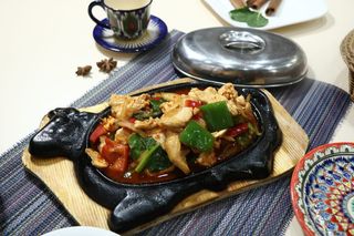 Курица на жаровне