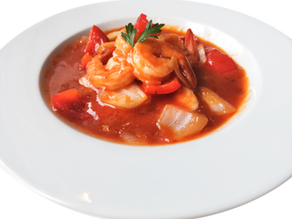 46. Gamberi in salsa piccante