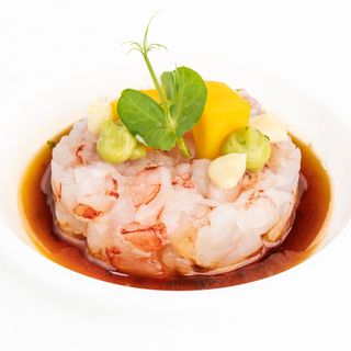 Red shrimp tartare