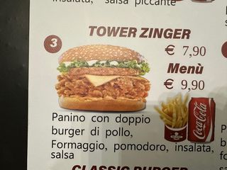Tower zinger menù