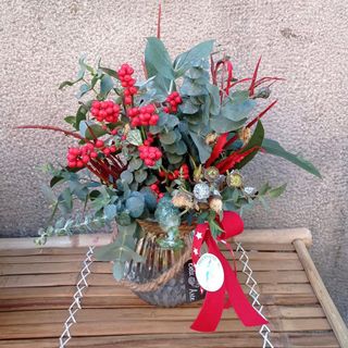 Ramo de Navidad en jarrón