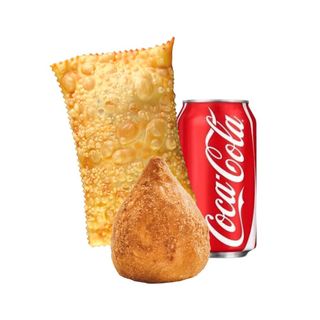 1 Pastel + 1 coxinha + 1 Bebida (Combo/Menu)
