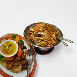 tallarines con carne