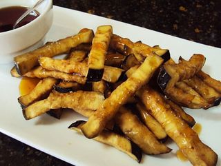 Berenjenas con miel de caña