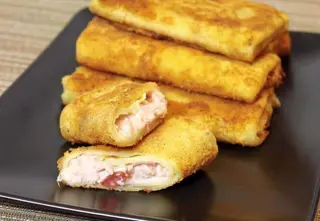 Prosciutto and cheese pancake