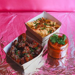 Zestaw Chicken Popcorn S + Małe Fryty + Kimchi