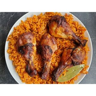 Jollof Rice (with Turkey, Chicken, Beef, or Goat)