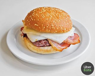 Hamburguesa con bacon e queixo