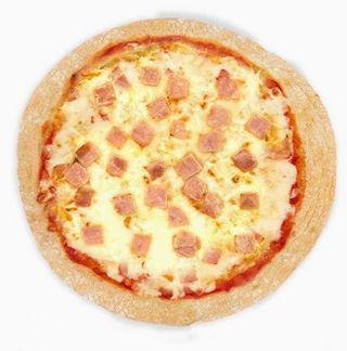 Pizza Con Jamón York Y Champiñón (33 Cm.)