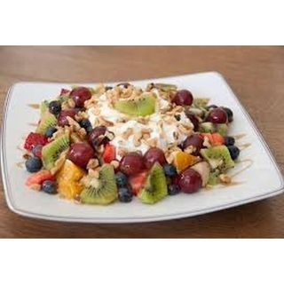 Fruit Salad With Nuts Ice Cream/Yogurt
