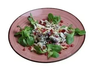 Салат з курячою грудкою, квасолею і зернами гранату (200g)