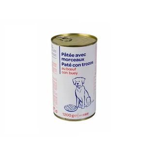 Alimento para Perros Pate Trozos de Buey Carrefour 1230 Gr.