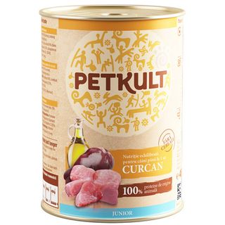 Hrana pentru Caini PetKult Junior, Curcan, 400 g