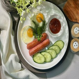 Яичница с сосисками