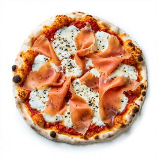 Pizza panna e salmone