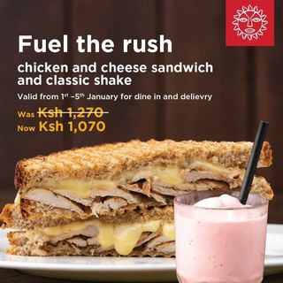 Chicken and Cheese Sandwich  + Classic Milkshake