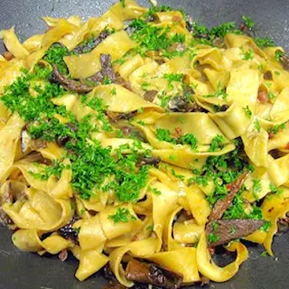Pappardelle con setas porcini