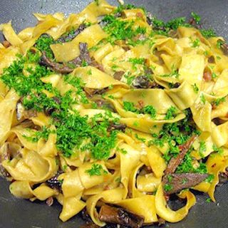 Pappardelle con setas porcini