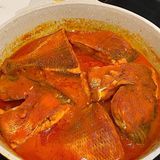 Catfish  Imoyo Stew paired with rice 