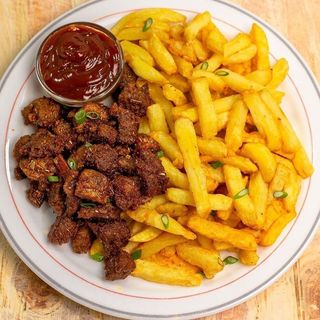 Beef Stir Fry with Fries