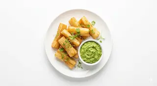 Yuca Frita Con Guacamole