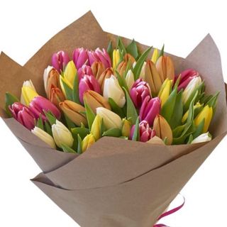 Tulipani 30 pezzi con gypsophila